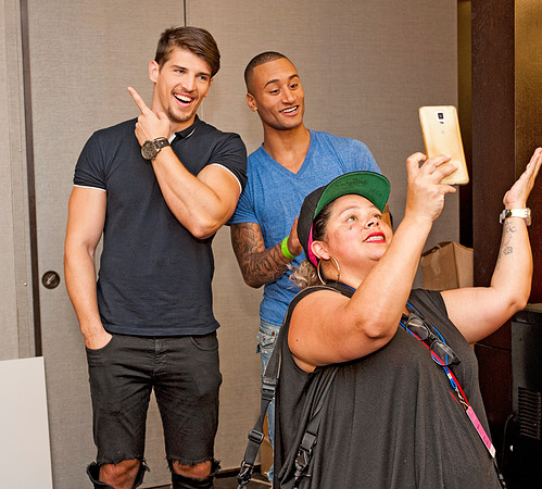 Photographer Selfie with male models - Swim Week